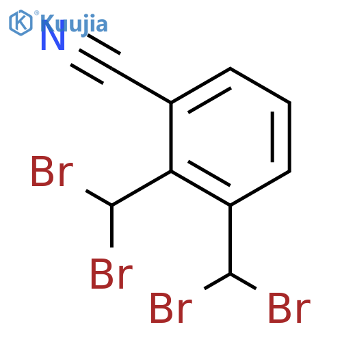 Benzonitrile, 2,3-bis(dibromomethyl)- structure