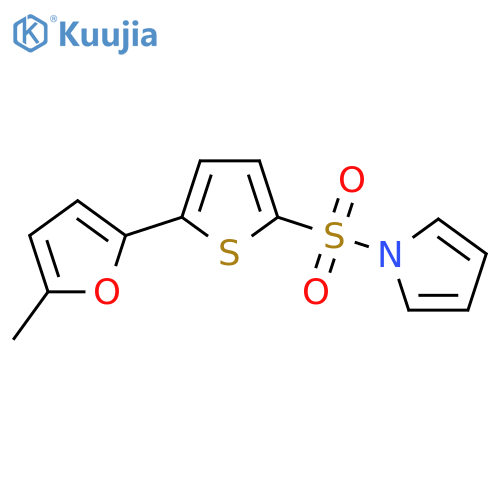 1H-Pyrrole, 1-[[5-(5-methyl-2-furanyl)-2-thienyl]sulfonyl]- structure