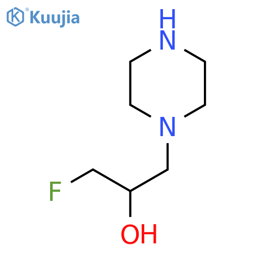 1-Fluoro-3-(piperazin-1-yl)propan-2-ol structure