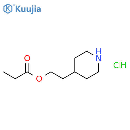 2-(4-Piperidinyl)ethyl propanoate hydrochloride structure
