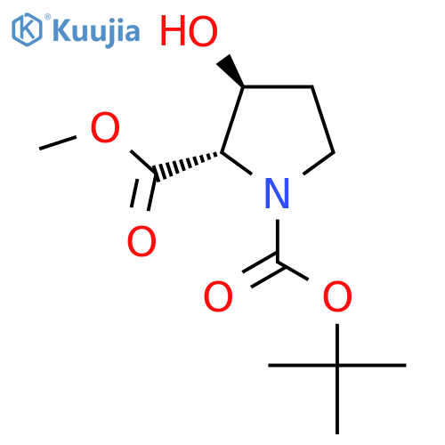 1-Tert-butyl 2-methyl (2S,3S)-3-hydroxypyrrolidine-1,2-dicarboxylate structure