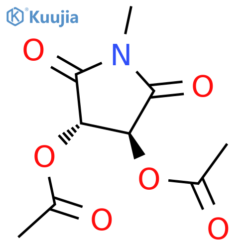 2,5-Pyrrolidinedione, 3,4-bis(acetyloxy)-1-methyl-, trans- structure