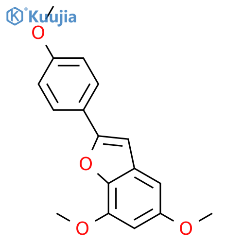 Benzofuran, 5,7-dimethoxy-2-(4-methoxyphenyl)- structure