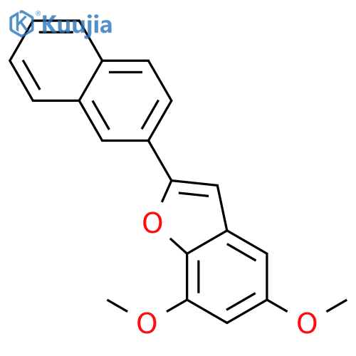 Benzofuran, 5,7-dimethoxy-2-(2-naphthalenyl)- structure