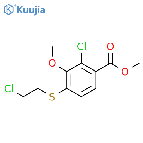 BENZOIC ACID, 2-CHLORO-4-[(2-CHLOROETHYL)THIO]-3-METHOXY-, METHYL ESTER structure