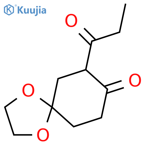 1,4-Dioxaspiro[4.5]decan-8-one, 7-(1-oxopropyl)- structure