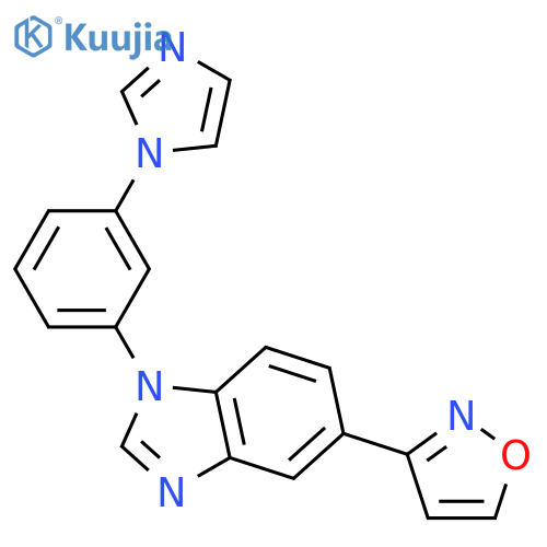 1H-Benzimidazole, 1-[3-(1H-imidazol-1-yl)phenyl]-5-(3-isoxazolyl)- structure