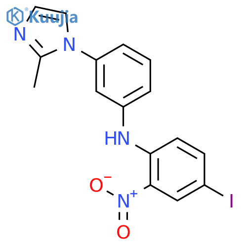 Benzenamine, 4-iodo-N-[3-(2-methyl-1H-imidazol-1-yl)phenyl]-2-nitro- structure
