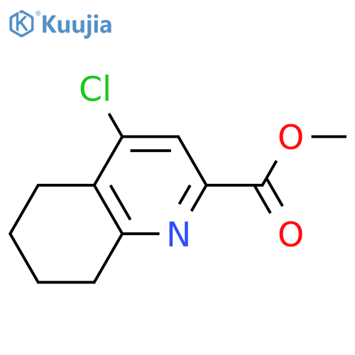 2-Quinolinecarboxylic acid, 4-chloro-5,6,7,8-tetrahydro-, methyl ester structure