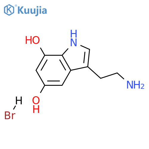 3-(2-aminoethyl)-1H-indole-5,7-diol:hydrobromide structure