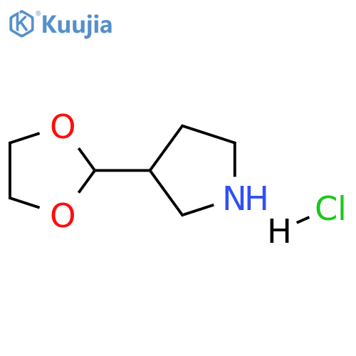 3-(1,3-dioxolan-2-yl)pyrrolidine hydrochloride structure