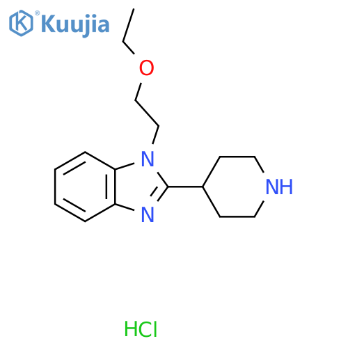 1-(2-ethoxyethyl)-2-(piperidin-4-yl)-1H-1,3-benzodiazole hydrochloride structure