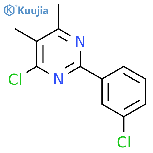 4-Chloro-2-(3-chlorophenyl)-5,6-dimethylpyrimidine structure