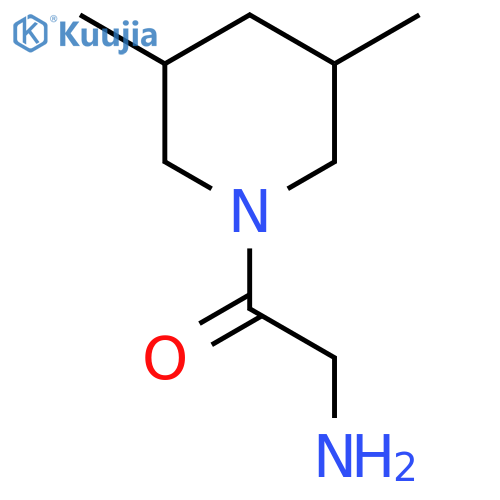 Piperidine, 1-(aminoacetyl)-3,5-dimethyl- structure