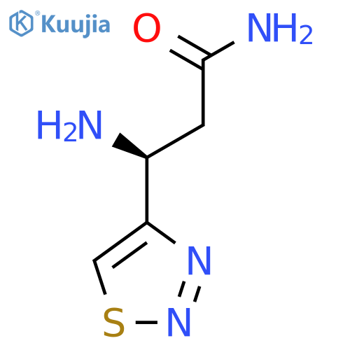 (3S)-3-Amino-3-(1,2,3-thiadiazol-4-yl)propanamide structure