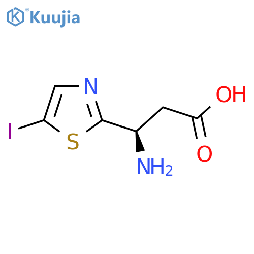 (3R)-3-Amino-3-(5-iodo-1,3-thiazol-2-yl)propanoic acid structure