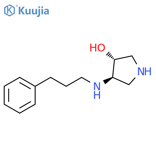 trans-4-(3-phenylpropyl)aminopyrrolidin-3-ol structure