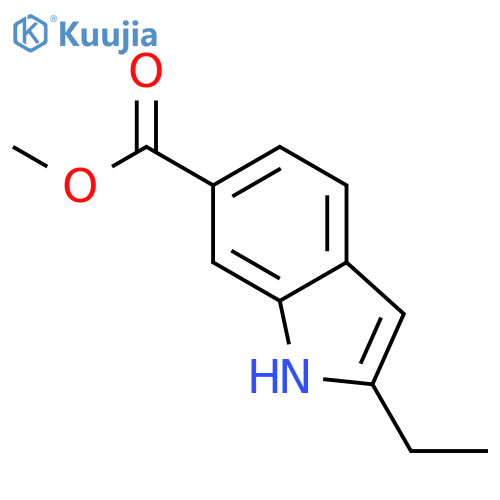 2-Ethyl-1H-indole-6-carboxylic acid methyl ester structure