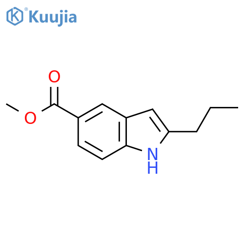 1H-Indole-5-carboxylic acid, 2-propyl-, methyl ester structure
