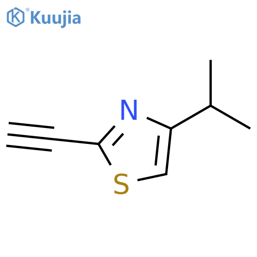 Thiazole,2-ethynyl-4-(1-methylethyl)- structure