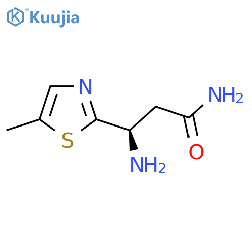 (3R)-3-Amino-3-(5-methyl-1,3-thiazol-2-yl)propanamide structure