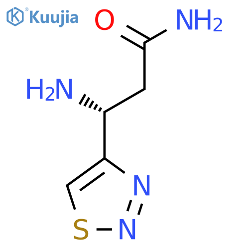 (3R)-3-Amino-3-(1,2,3-thiadiazol-4-yl)propanamide structure