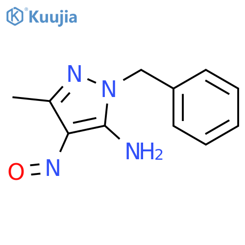 1H-Pyrazol-5-amine, 3-methyl-4-nitroso-1-(phenylmethyl)- structure