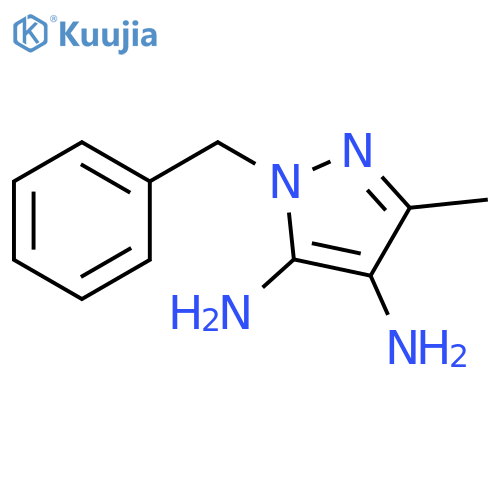 1H-Pyrazole-4,5-diamine, 3-methyl-1-(phenylmethyl)- structure