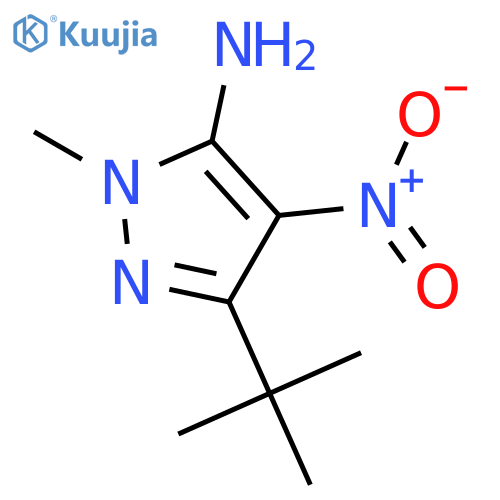 1H-Pyrazol-5-amine, 3-(1,1-dimethylethyl)-1-methyl-4-nitro- structure