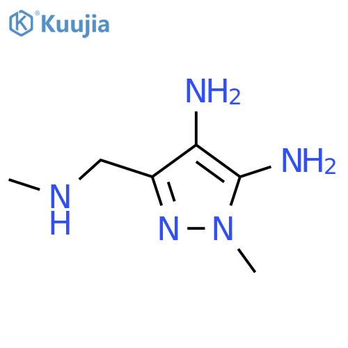 1H-Pyrazole-4,5-diamine,1-methyl-3-[(methylamino)methyl]- structure