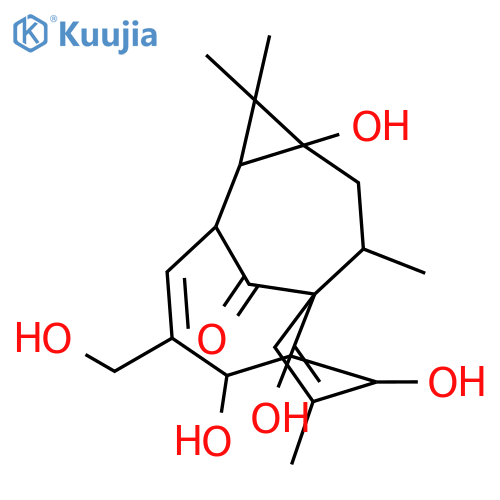 1H-2,8a-Methanocyclopenta[a]cyclopropa[e]cyclodecen-11-one, 1a,2,5,5a,6,9,10,10a-octahydro-5,5a,6,10a-tetrahydroxy-4-(hydroxymethyl)-1,1,7,9-tetramethyl-, (1aR,2S,5R,5aR,6S,8aS,9R,10aS)- structure