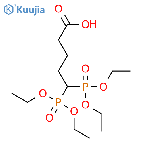Pentanoic acid, 5,5-bis(diethoxyphosphinyl)- structure