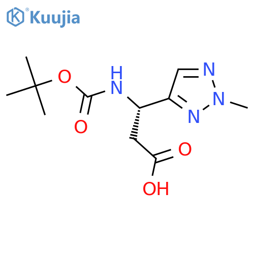 (3S)-3-{[(tert-butoxy)carbonyl]amino}-3-(2-methyl-2H-1,2,3-triazol-4-yl)propanoic acid structure
