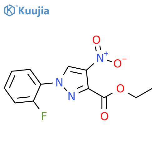 1H-Pyrazole-3-carboxylic acid, 1-(2-fluorophenyl)-4-nitro-, ethyl ester structure