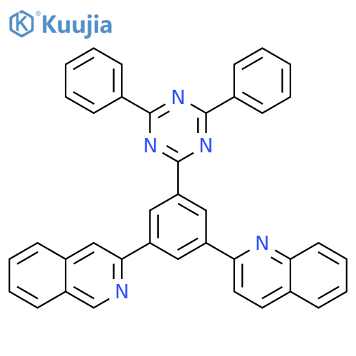 Quinoline, 2-[3-(4,6-diphenyl-1,3,5-triazin-2-yl)-5-(3-isoquinolinyl)phenyl]- structure