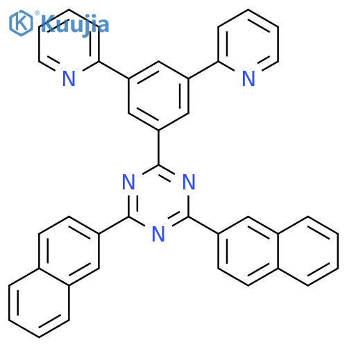 1,3,5-Triazine, 2-(3,5-di-2-pyridinylphenyl)-4,6-di-2-naphthalenyl- structure