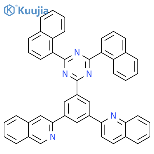 Quinoline, 2-[3-(4,6-di-1-naphthalenyl-1,3,5-triazin-2-yl)-5-(3-isoquinolinyl)phenyl]- structure