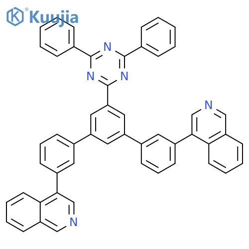 Isoquinoline, 4,4'-[5'-(4,6-diphenyl-1,3,5-triazin-2-yl)[1,1':3',1''-terphenyl]-3,3''-diyl]bis- structure