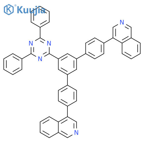 Isoquinoline, 4,4'-[5'-(4,6-diphenyl-1,3,5-triazin-2-yl)[1,1':3',1''-terphenyl]-4,4''-diyl]bis- structure