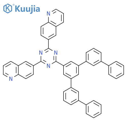 Quinoline, 6,6'-(6-[1,1':3',1'':3'',1''':3''',1''''-quinquephenyl]-5''-yl-1,3,5-triazine-2,4-diyl)bis- structure