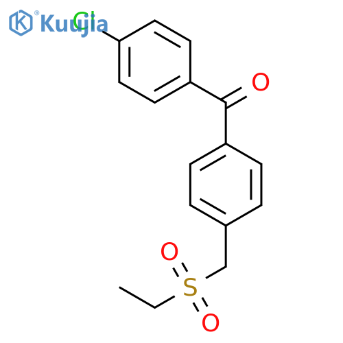 Methanone, (4-chlorophenyl)[4-[(ethylsulfonyl)methyl]phenyl]- structure