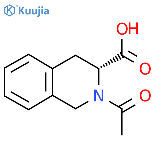 (R)-2-Acetyl-1,2,3,4-tetrahydroisoquinoline-3-carboxylic acid structure
