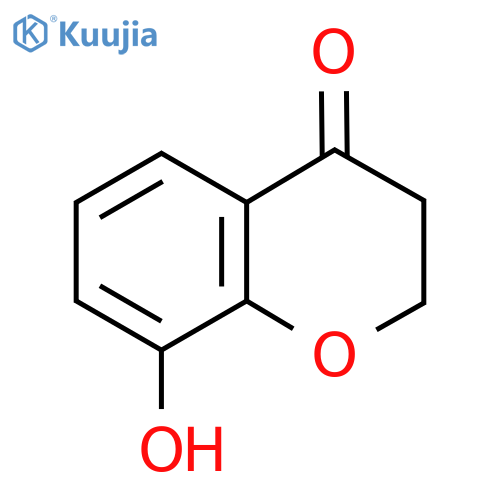 4H-1-Benzopyran-4-one, 2,3-dihydro-8-hydroxy- structure