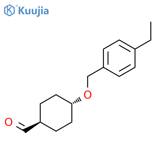 Cyclohexanecarboxaldehyde, 4-[(4-ethylphenyl)methoxy]-, trans- structure