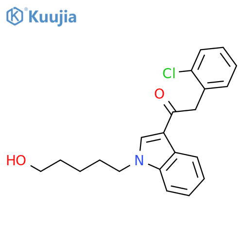 2-(2-chlorophenyl)-1-(1-(5-hydroxypentyl)-1H-indol-3-yl)ethan-1-one structure