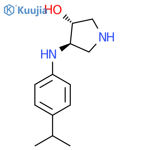 trans-4-{4-(propan-2-yl)phenylamino}pyrrolidin-3-ol structure