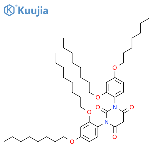 2,4,6(1H,3H,5H)-Pyrimidinetrione, 1,3-bis[2,4-bis(octyloxy)phenyl]- structure