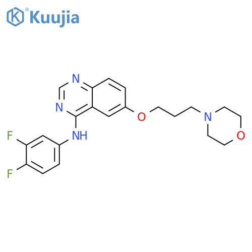 4-Quinazolinamine, N-(3,4-difluorophenyl)-6-[3-(4-morpholinyl)propoxy]- structure