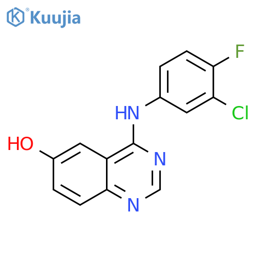 6-Quinazolinol, 4-[(3-chloro-4-fluorophenyl)amino]- structure