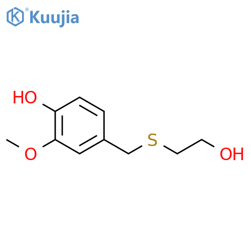 PHENOL, 4-[[(2-HYDROXYETHYL)THIO]METHYL]-2-METHOXY- structure